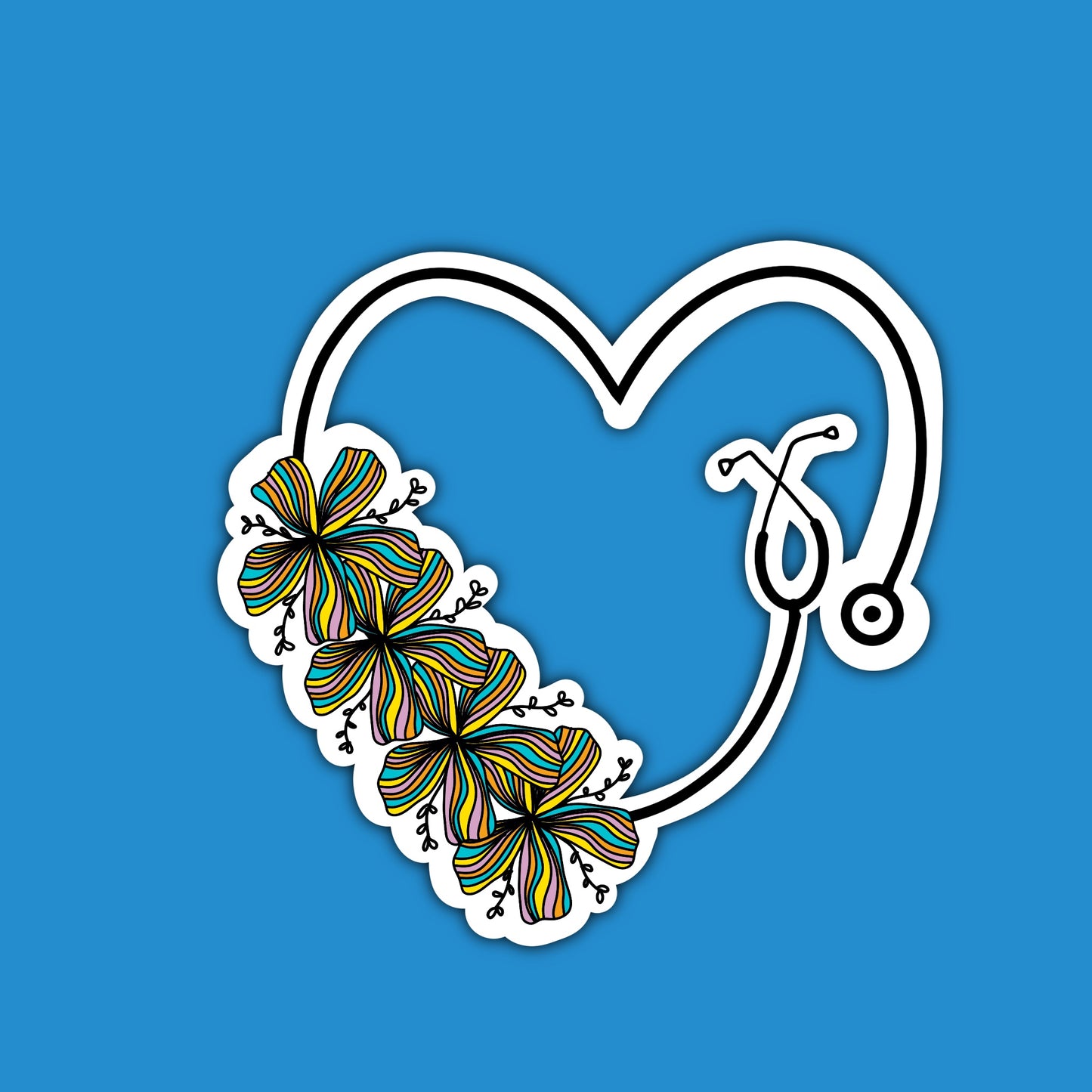 Heart Stethoscope Sticker