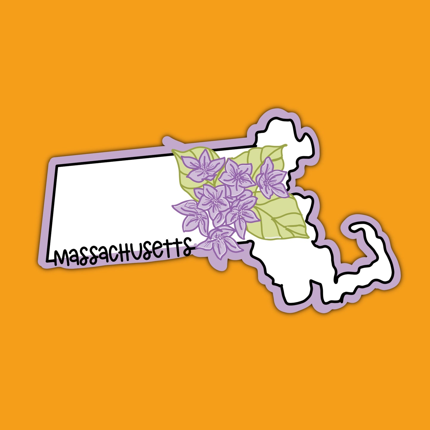 Massachusetts State Flower Sticker