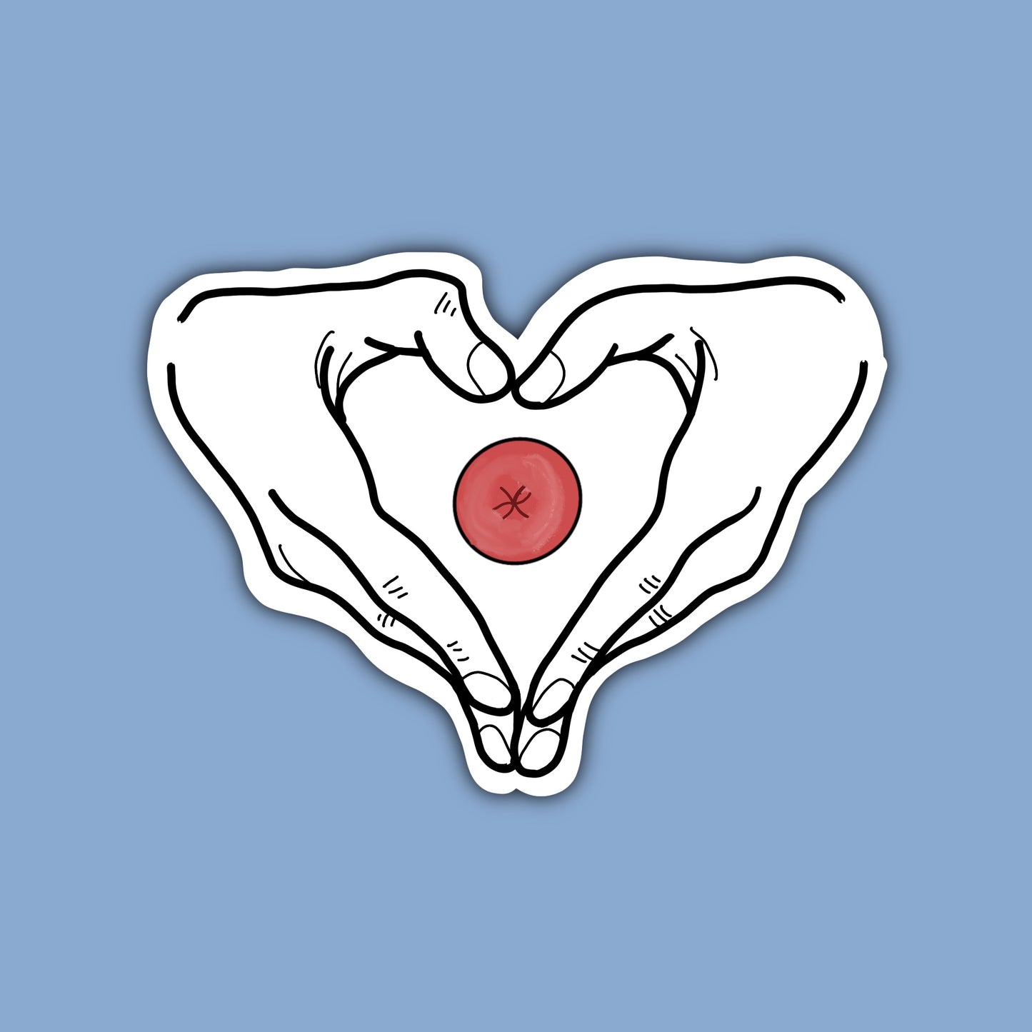 Ostomy love sticker