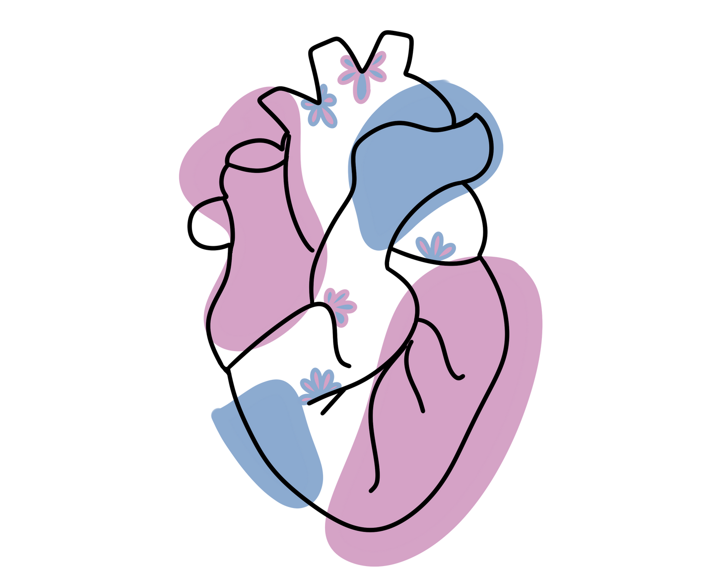 Pink and Purple Retro Heart Sticker