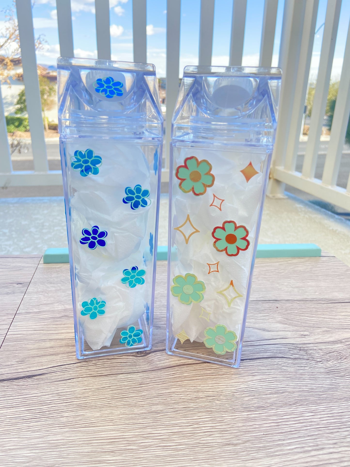 Hello Spring Milk Carton Water Bottle, Glow in the Dark