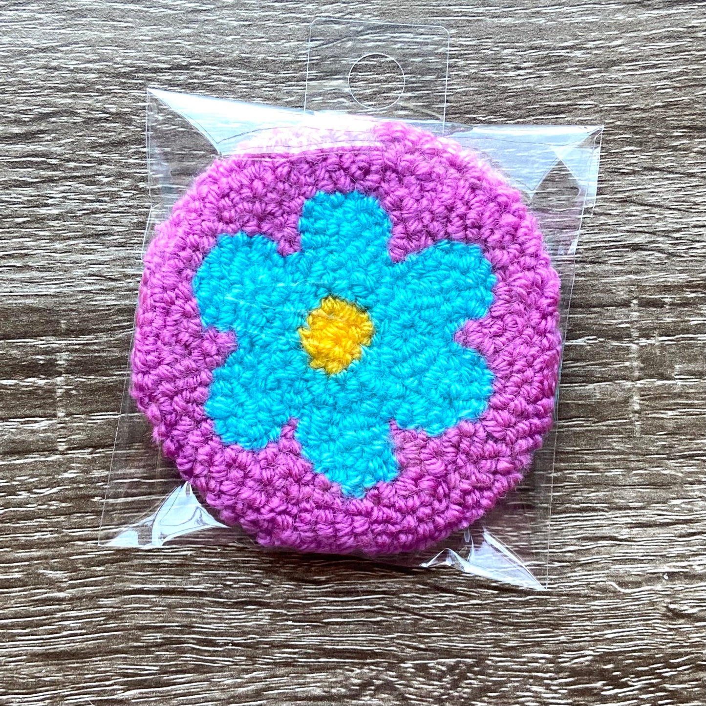 Blue and Purple Floral Coaster