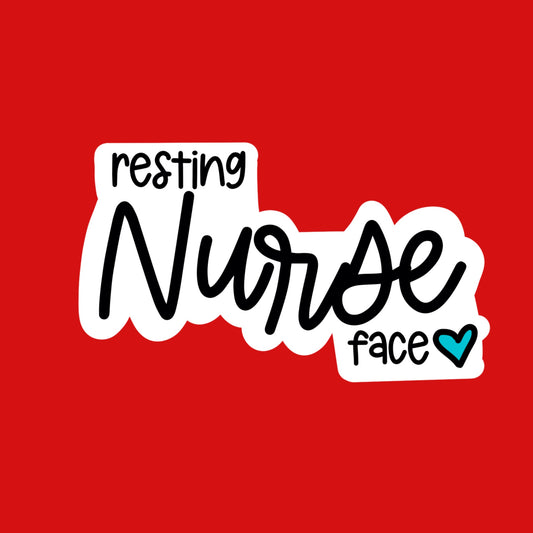 Resting Nurse Face Sticker