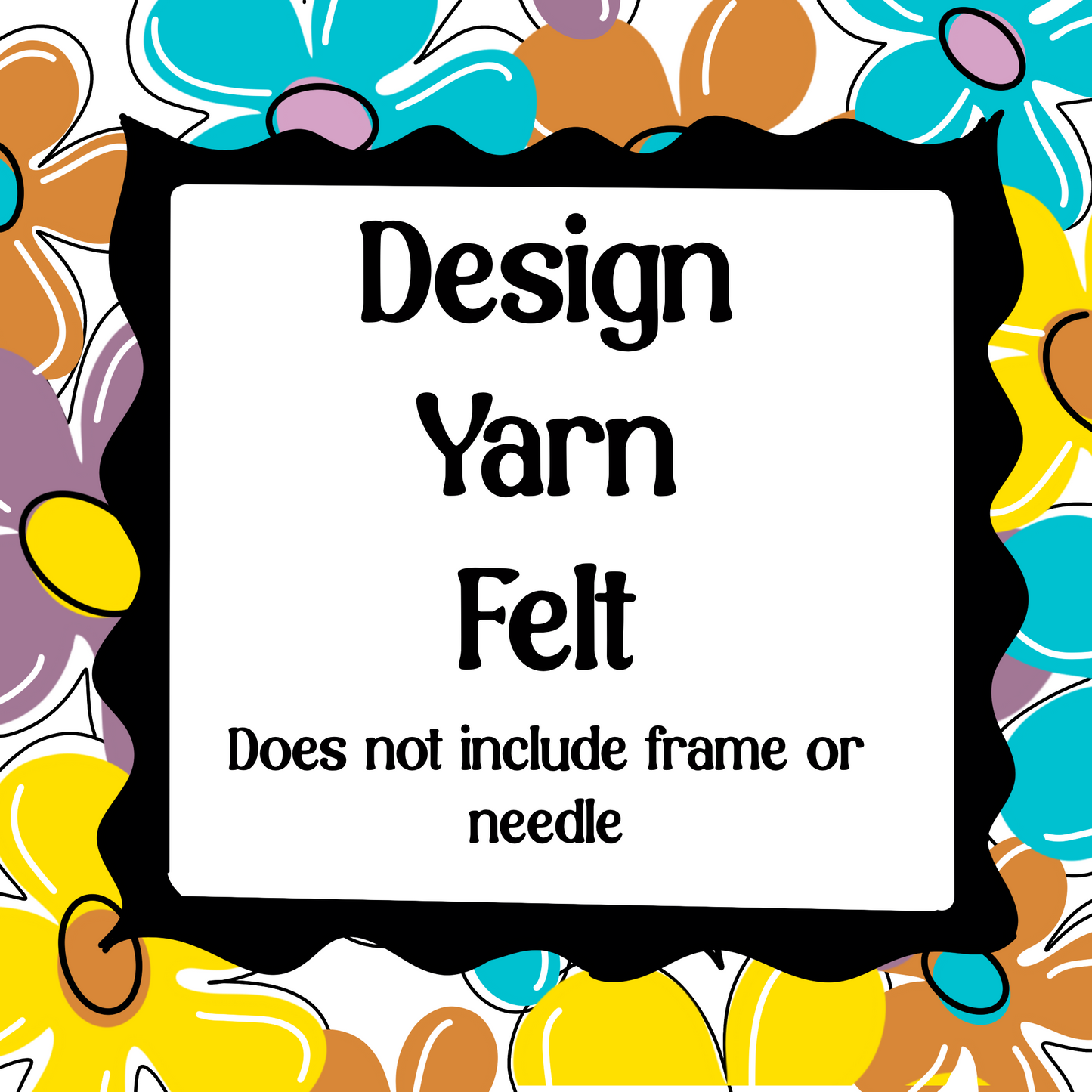 Punch Needle Design with Yarn NO FRAME/NEEDLE