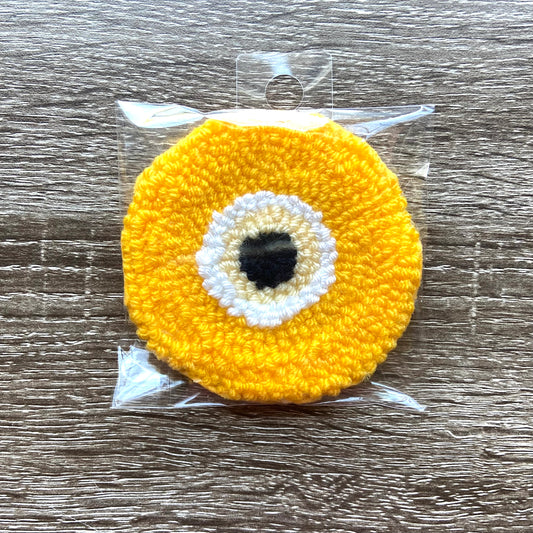 Yellow Evil Eye Coaster