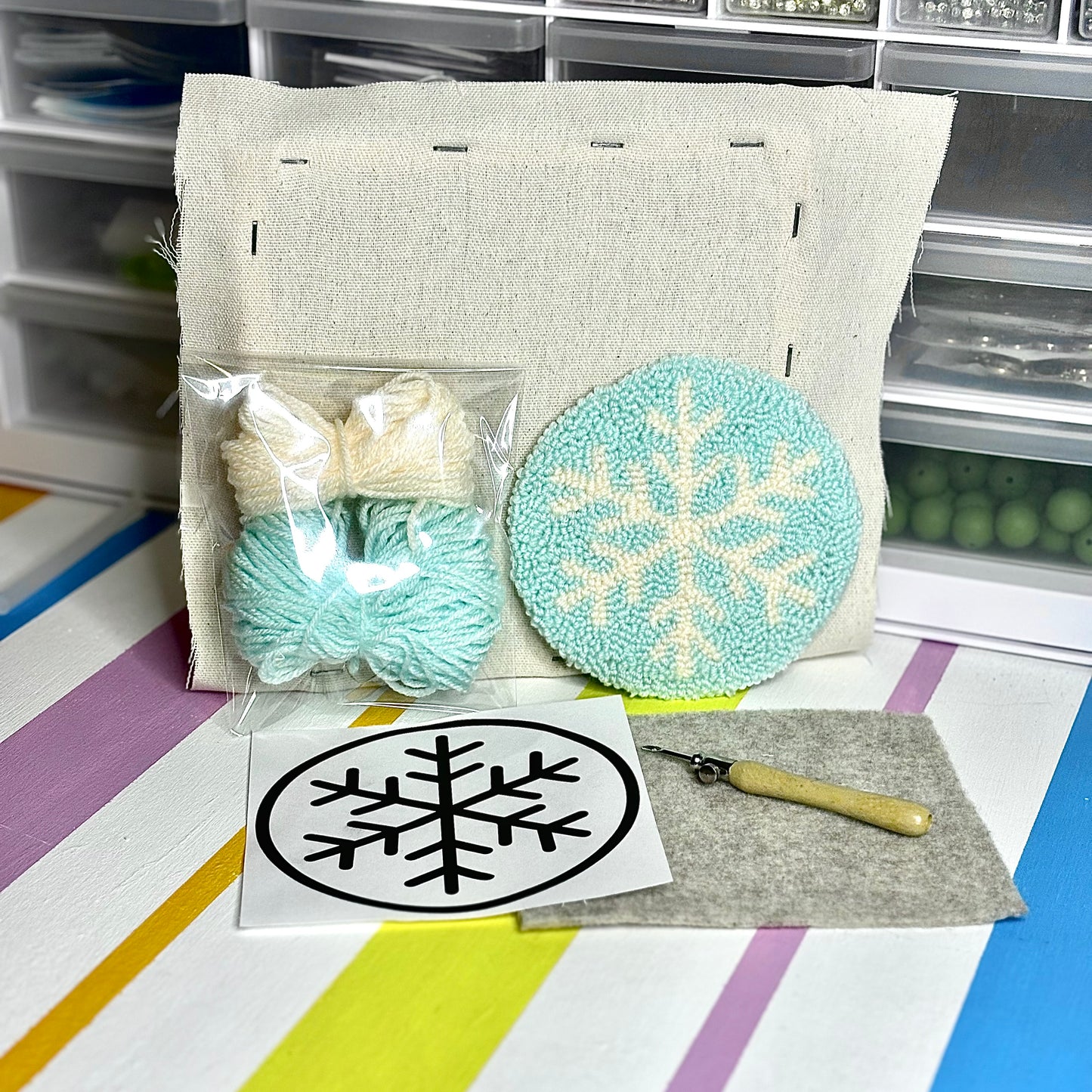 Complete Snowflake Punch Needle Kit