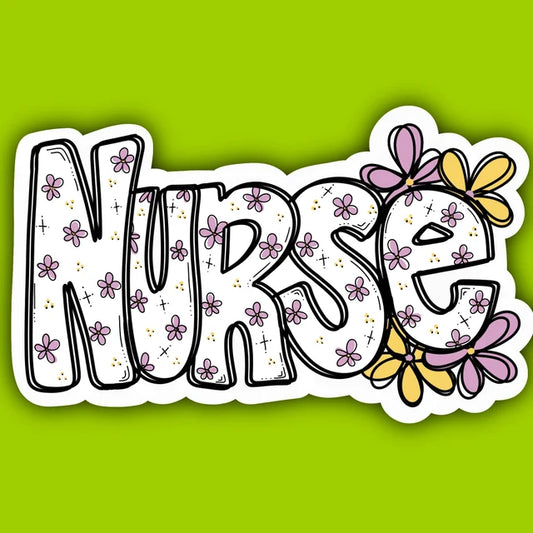 Pink Nurse Sticker